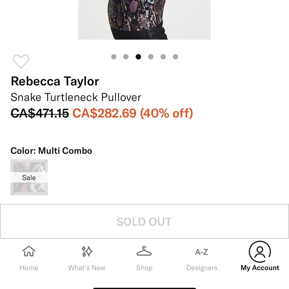 Snake print turtleneck sweater - Picture 5 of 10